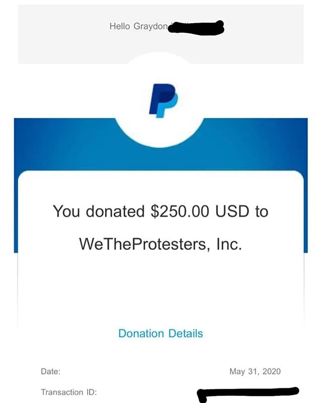 it isn&rsquo;t a lot, but it&rsquo;s something. i am sure some of my followers will find this tacky but i think when you see a friend or someone in your community taking some action and putting their money where their mouth is, you might just be comp