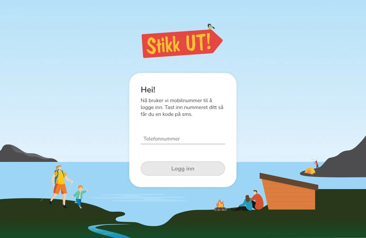 Innlogging fot StikkUT! nettsiden