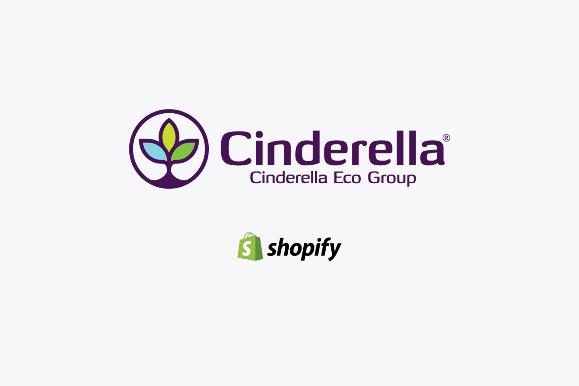 Cinderella og Shopify logoer