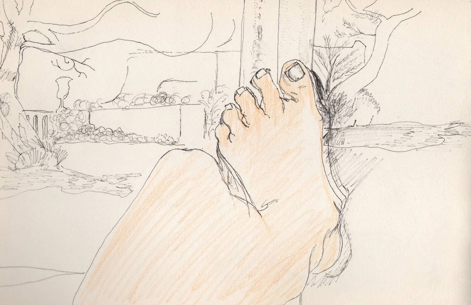 ..Landscape with Foot Sketch..