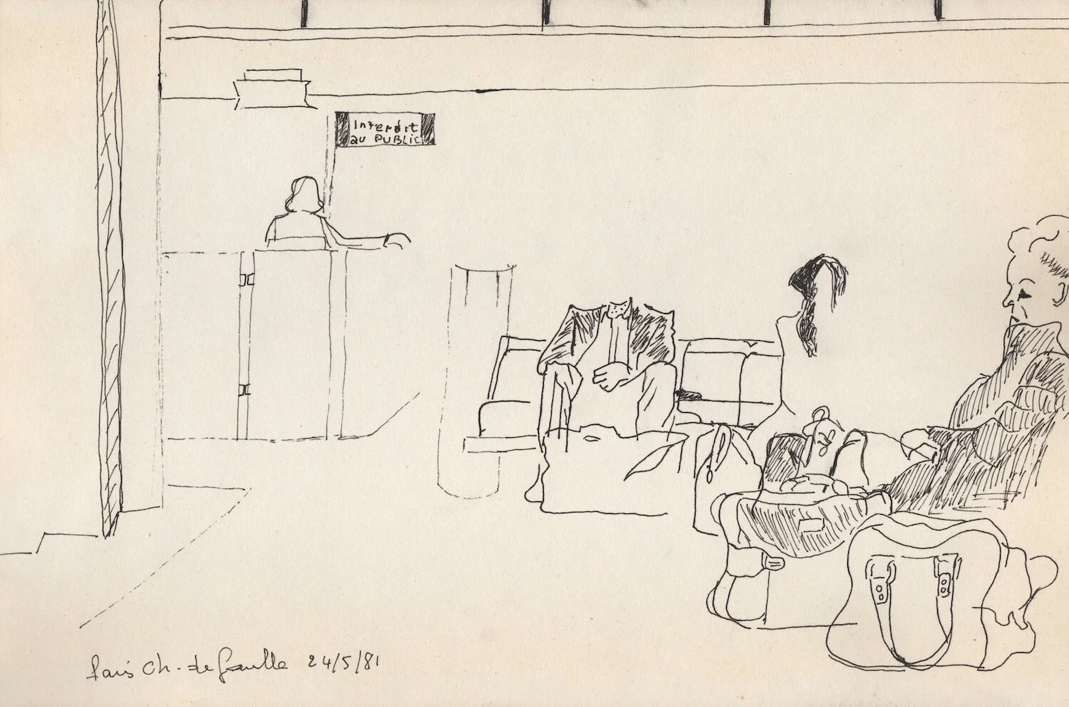 ..Sketch of Waiting Room..
