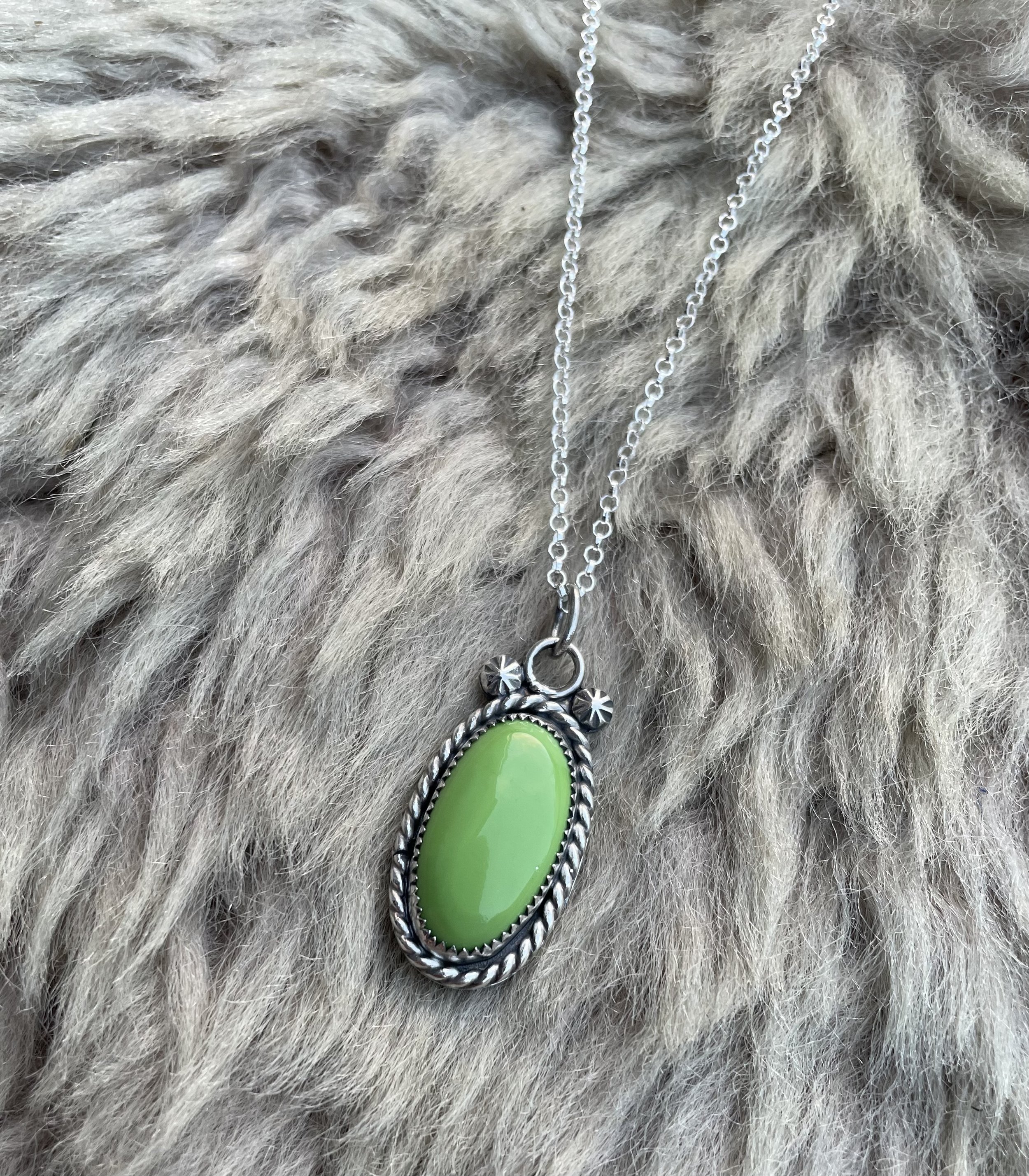 Green Rosarita Concho Pendant