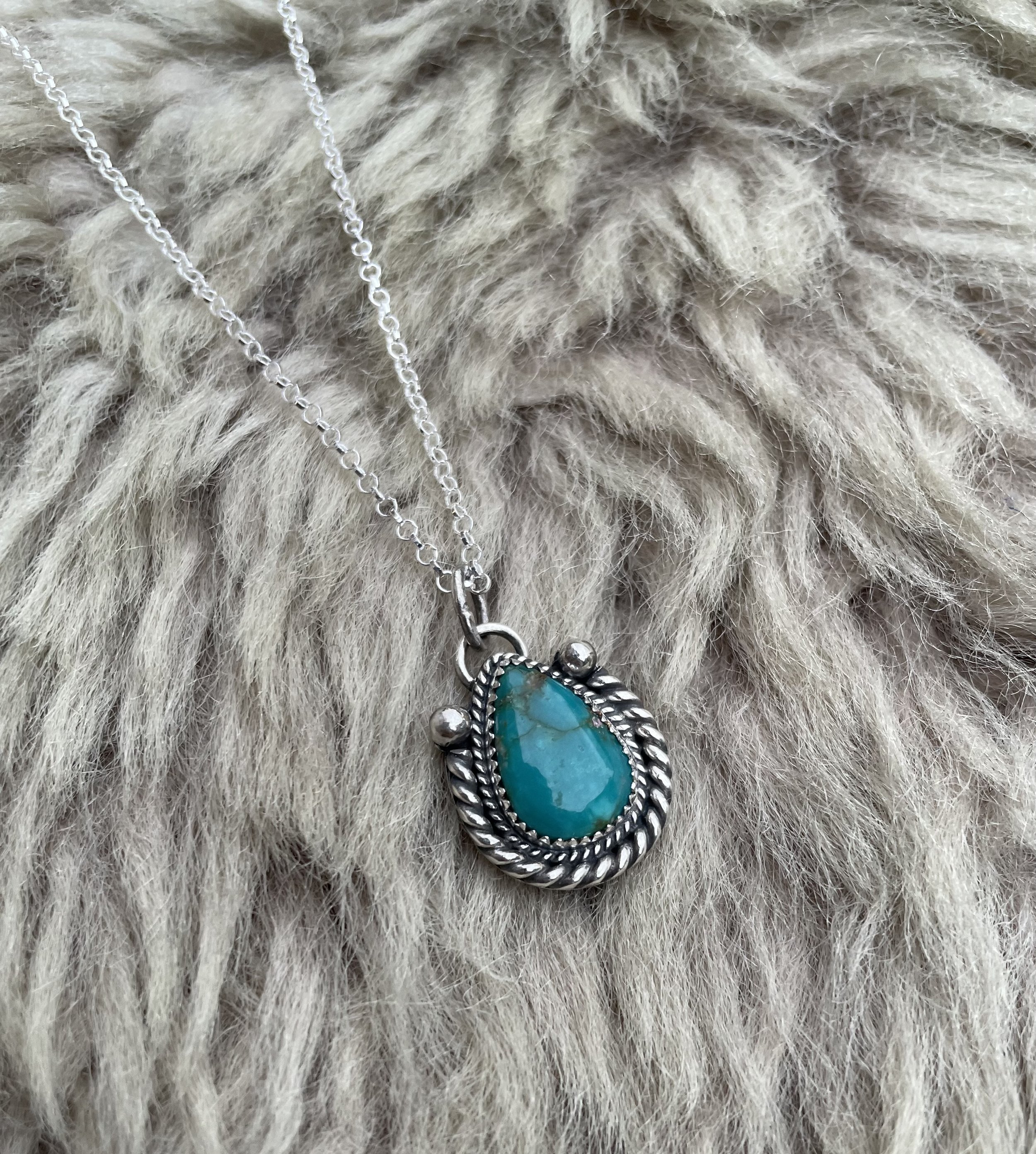 Sonoran Mountain Turquoise Horseshoe Pendant #1