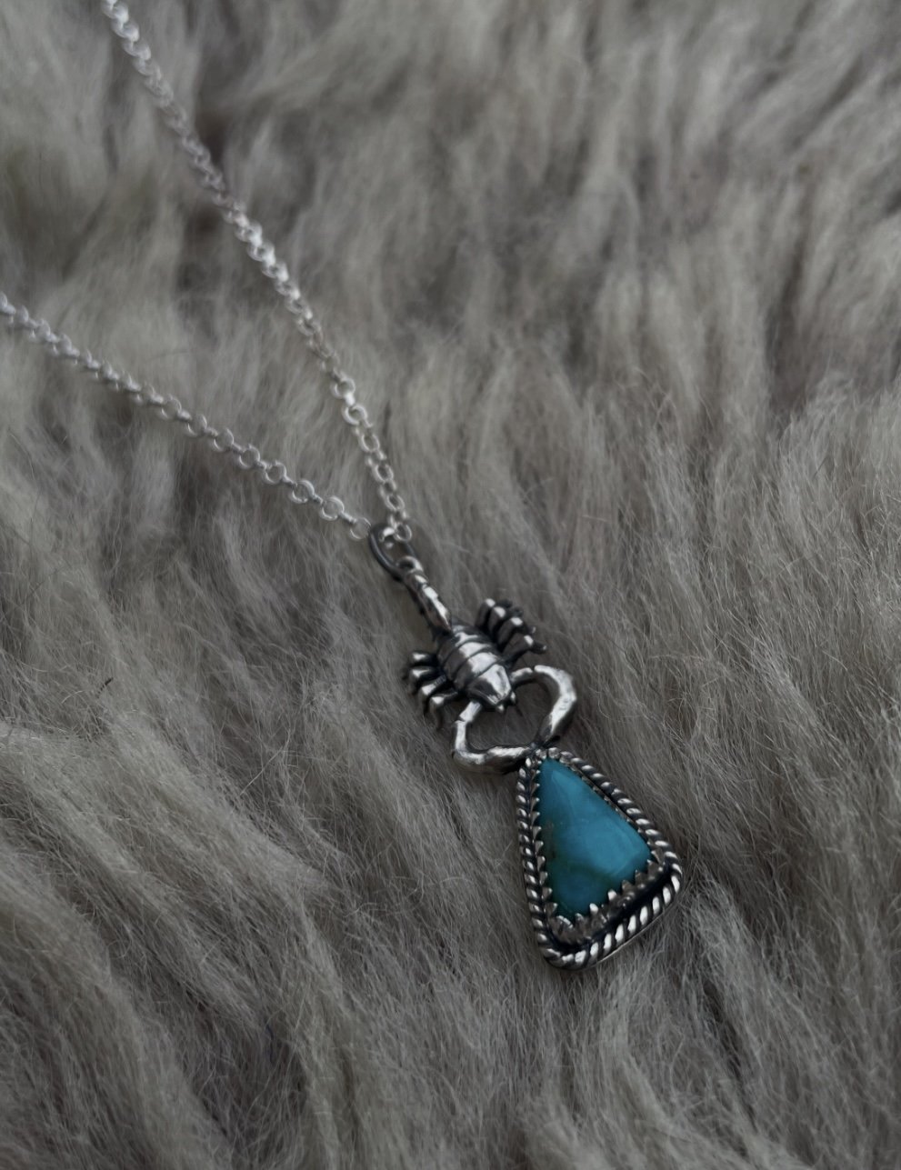 Scorpion Turquoise Pendant #1