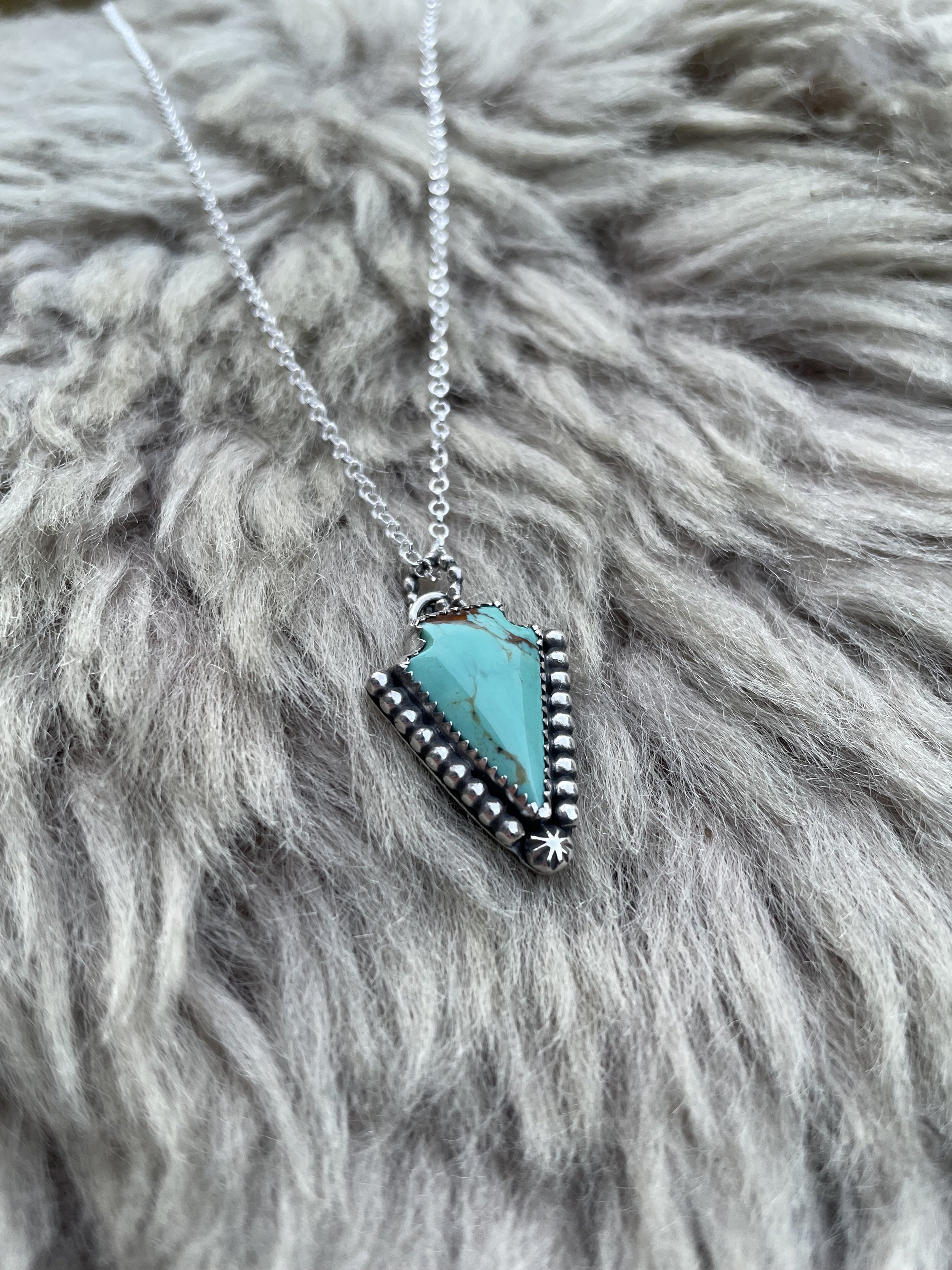 Turquoise Arrowhead Pendant
