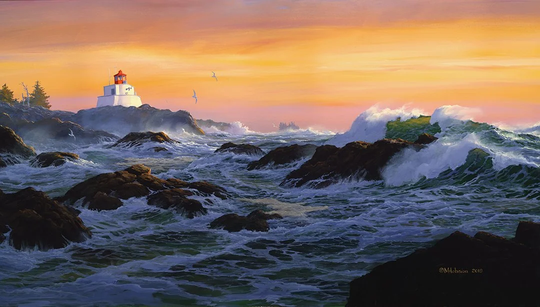 Amphitrite Lighthouse- January Sunset - 2019 - Acrylic - 32 x 64 - Giclée.jpg