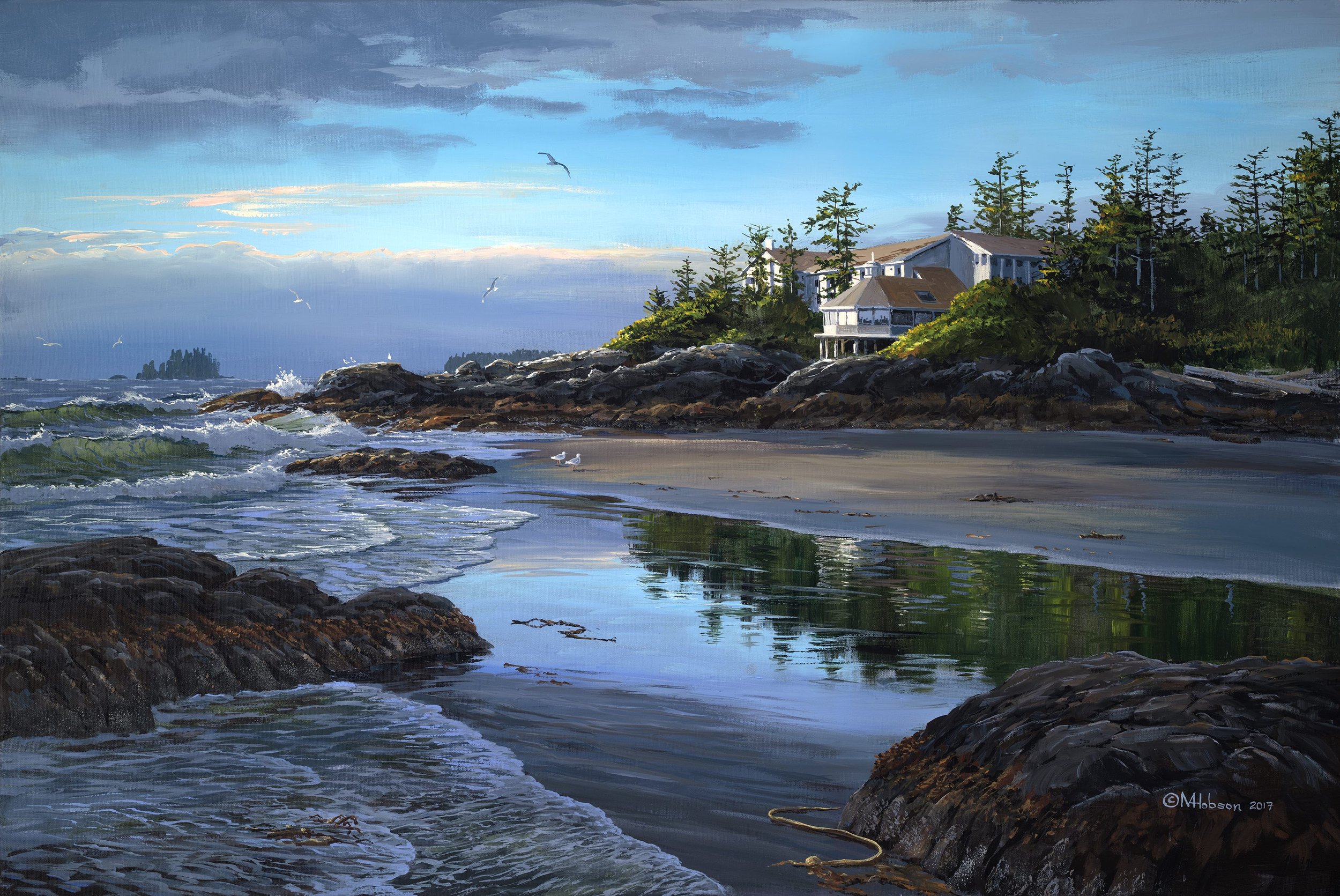 Wickaninnish Inn Reflections - 2017 - Acrylic - 24 x 36 - Giclée .jpg