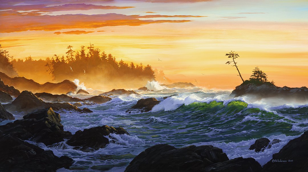 View From Black Rock- Alone Against The Elements - 2018 - Acrylic - 32 x 64 - Giclée.jpg