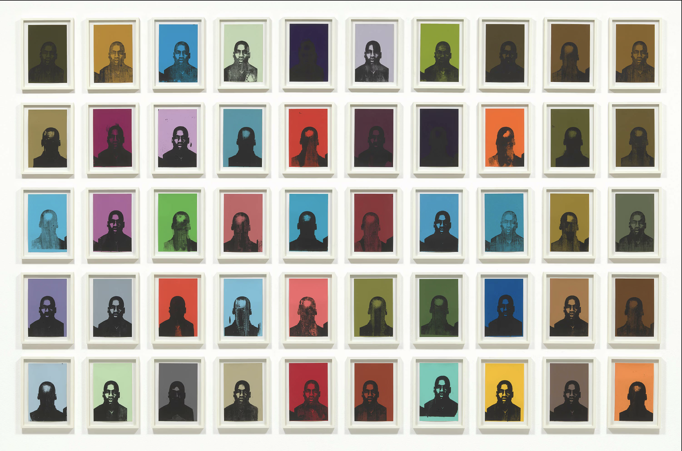 "Figure (2001)" by Glen Ligon, which inspired the poem “50 Lines after Figure
(2001) by Glenn Ligon” by Tiana Clark, as part of Poetry Project, MoMA, 2021.