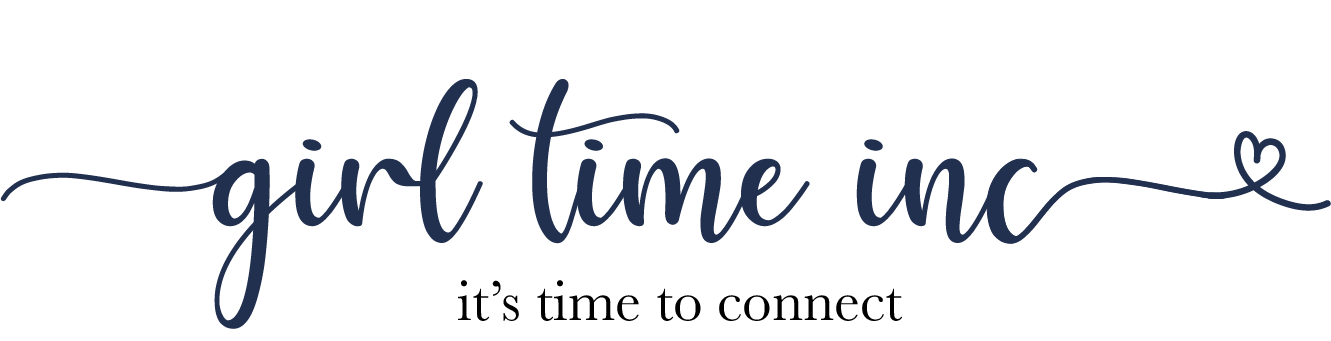 Girl Time Inc logo with handwritten style text and small heart symbol.