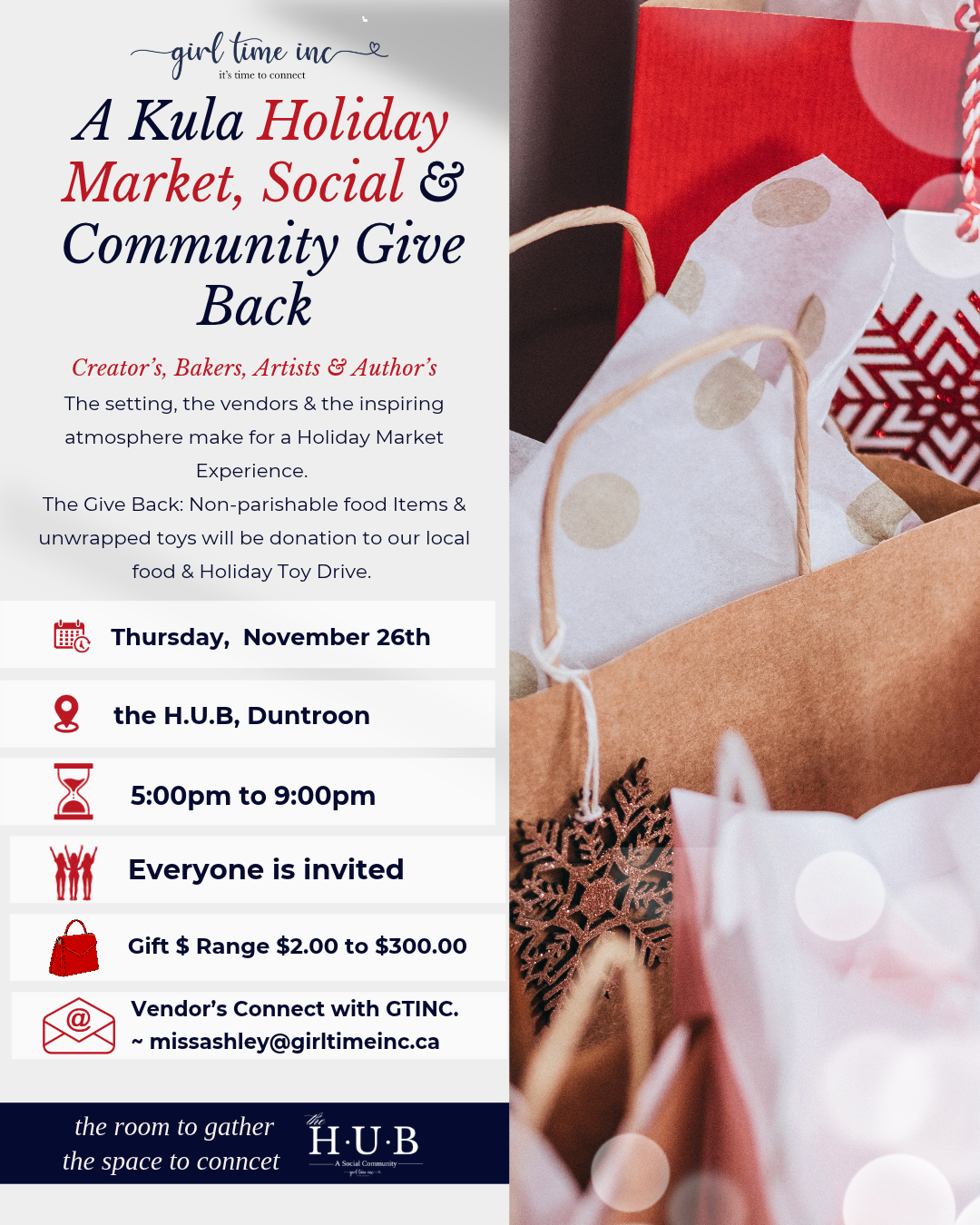 A Kula Holiday Market: Vendor's Table
