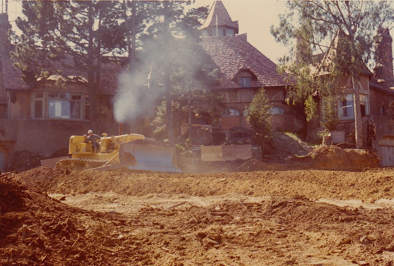 Clearing the ground for the tower base photo