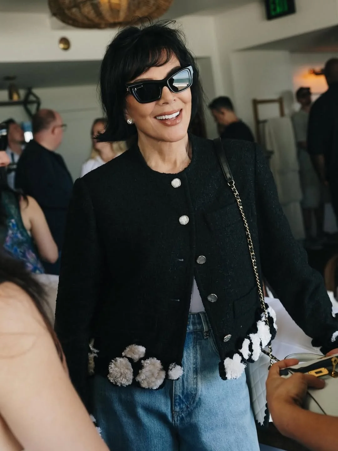 mamaaaa, you look so good 🖤🤍Kris Jenner wearing Chanel to XO Blue fragrance launch #chanel #fa.jpeg