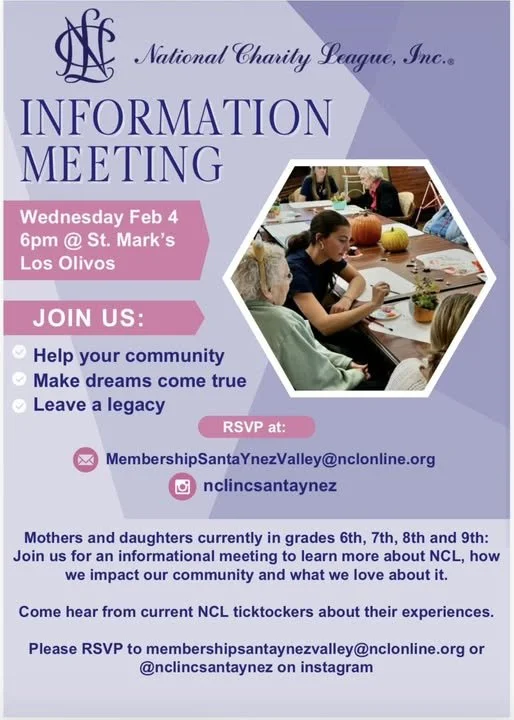 NCL - Natonal Charity League Info Meeting