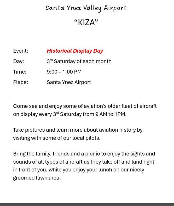 SYV Airport - Historical Display Day