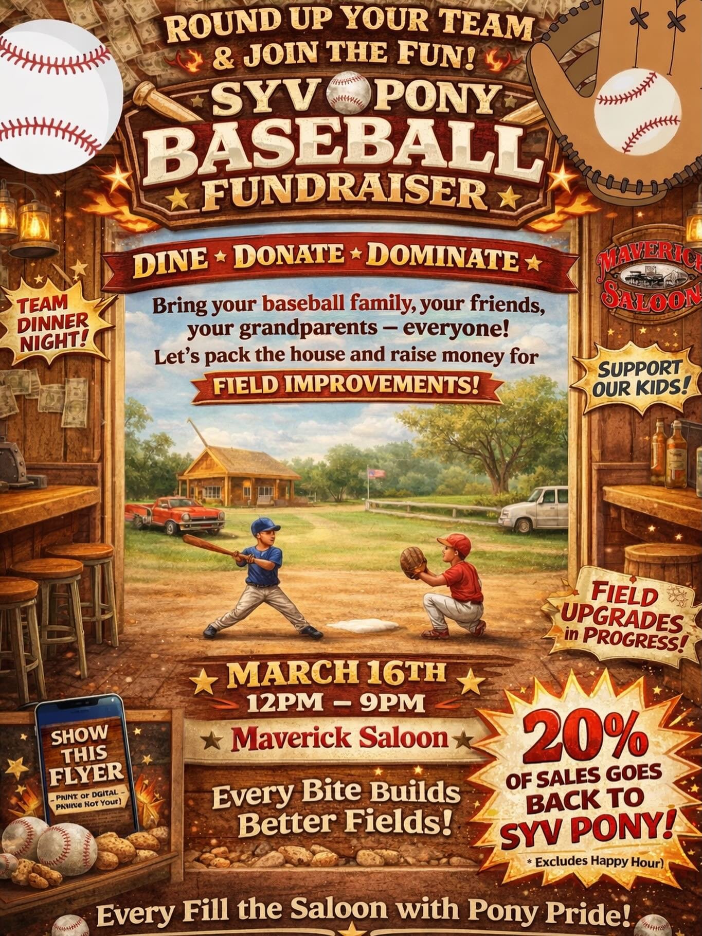 SYV Pony Baseball Fundraiser