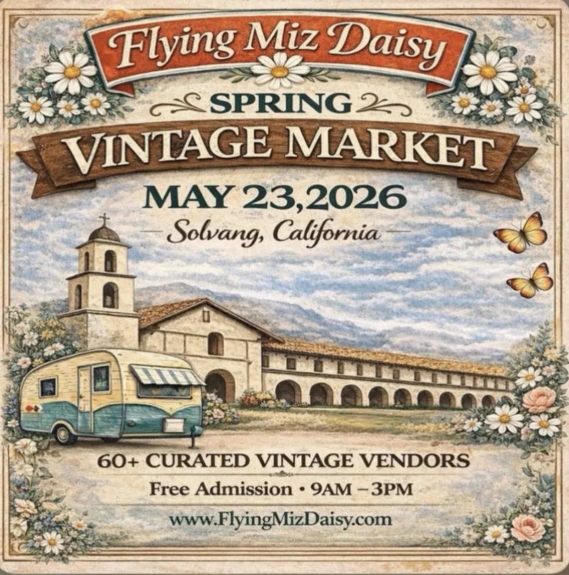 Vintage Market - Flying Miz Daisy