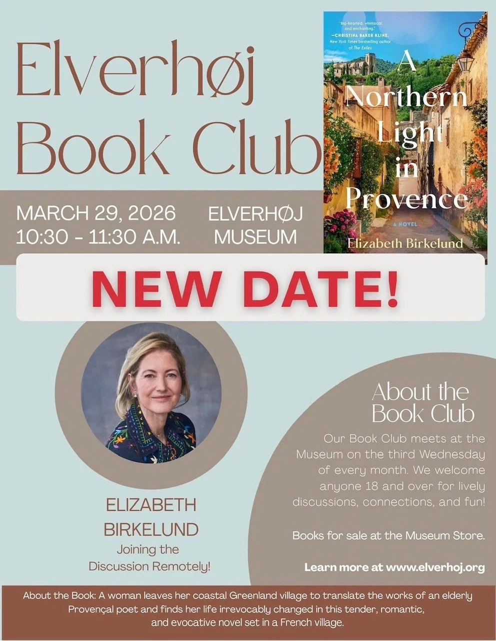 Elverhoj Book Club Speaker