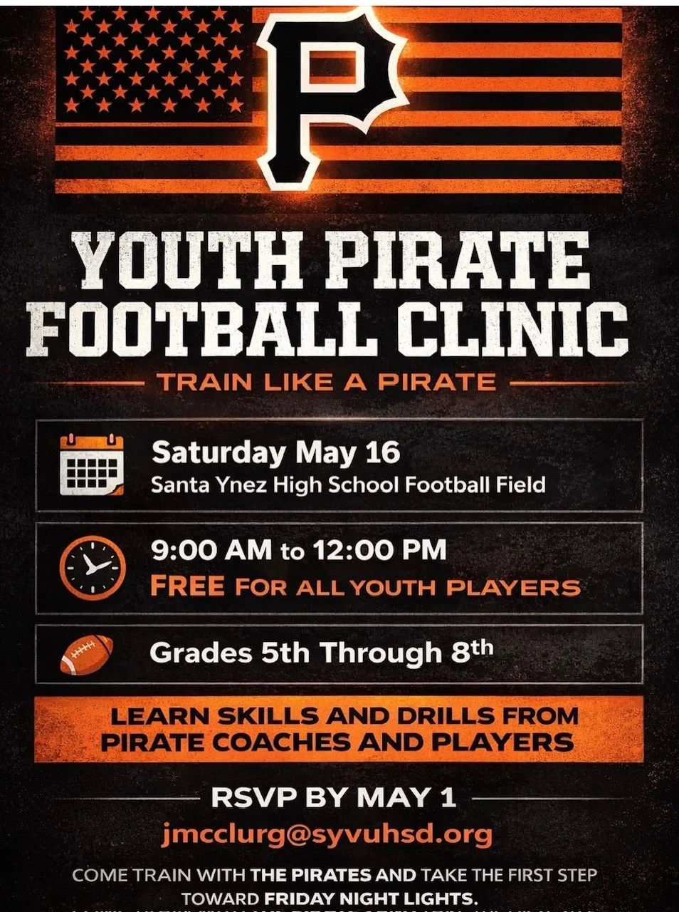 Youth Pirate Football Clinic