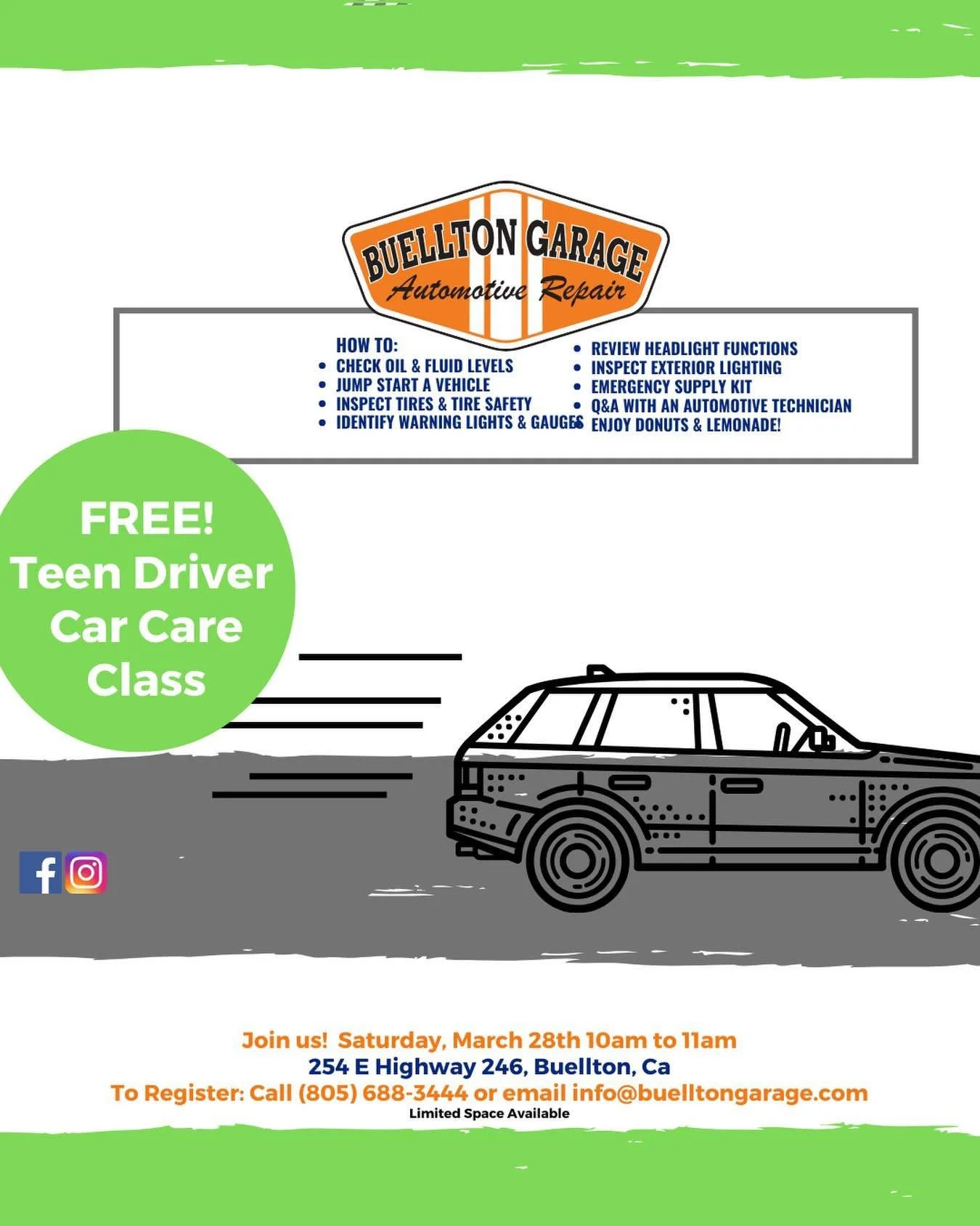 Free Teen Car Safety Class
