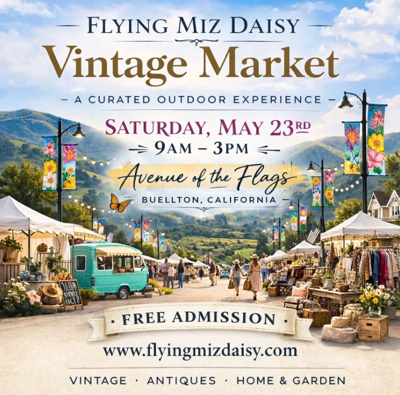 Vintage Market - Flying Miz Daisy