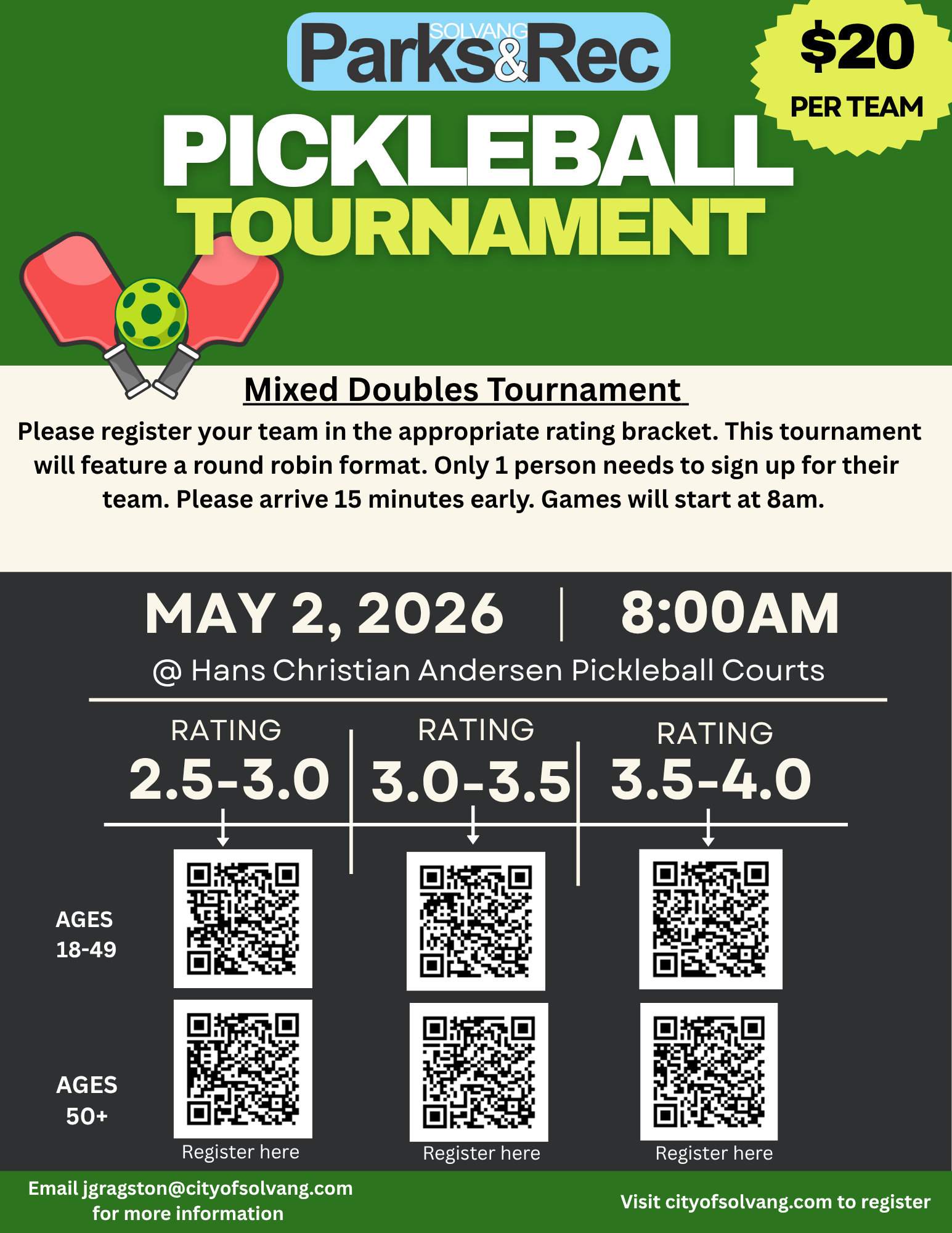 Mixed Doubles Pickleball Tournament