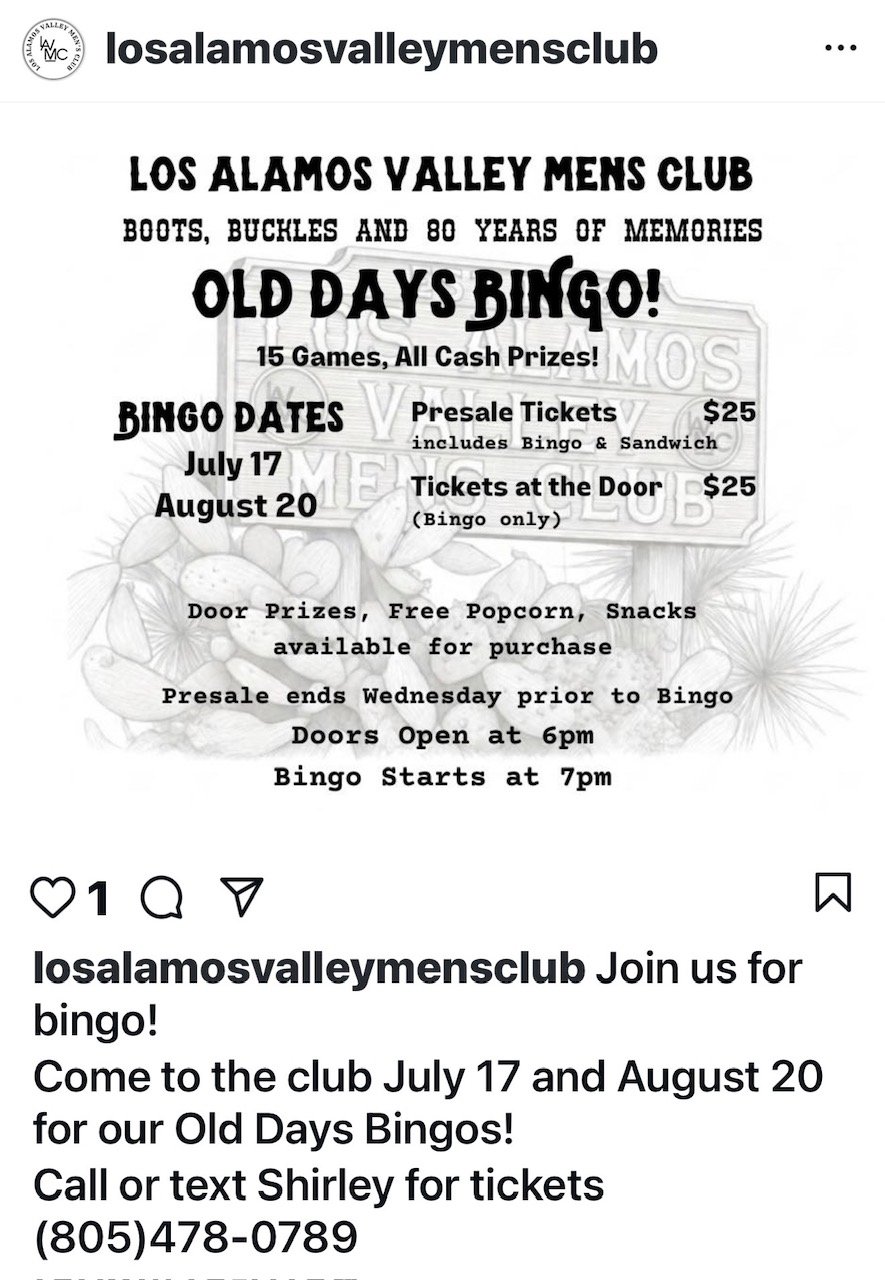 Bingo - Old Days Fundraiser