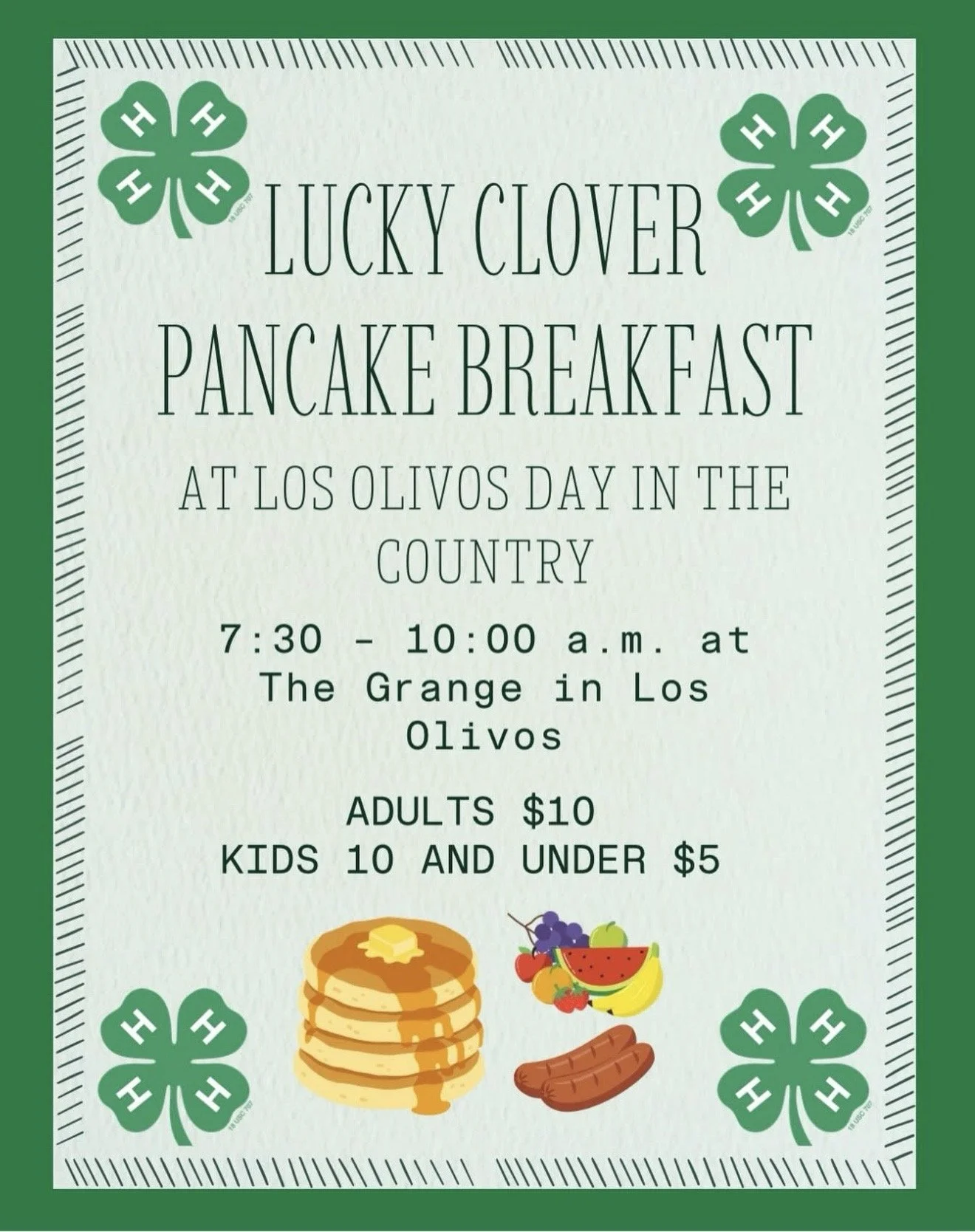 Lucky Clover Pancake Breakfast