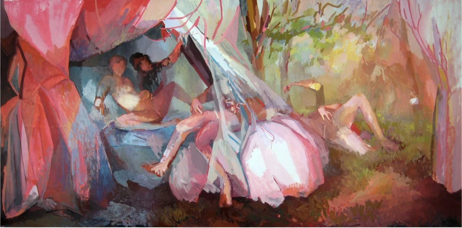 Arcadia, oil on canvas, 90 x 168", 2009, $20,000