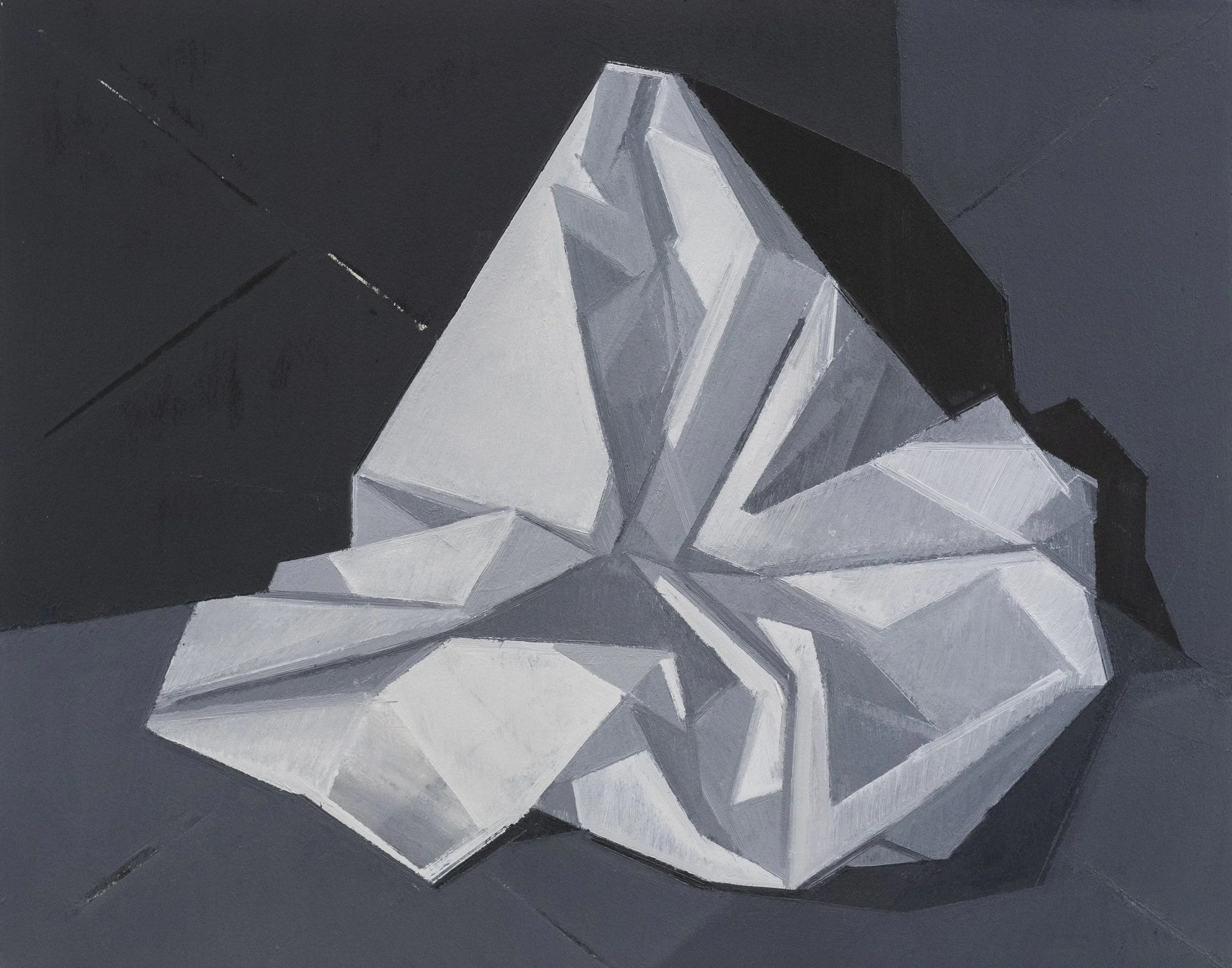 Pedagogical Fabric, Oil on Paper, 16" x 20", 2024