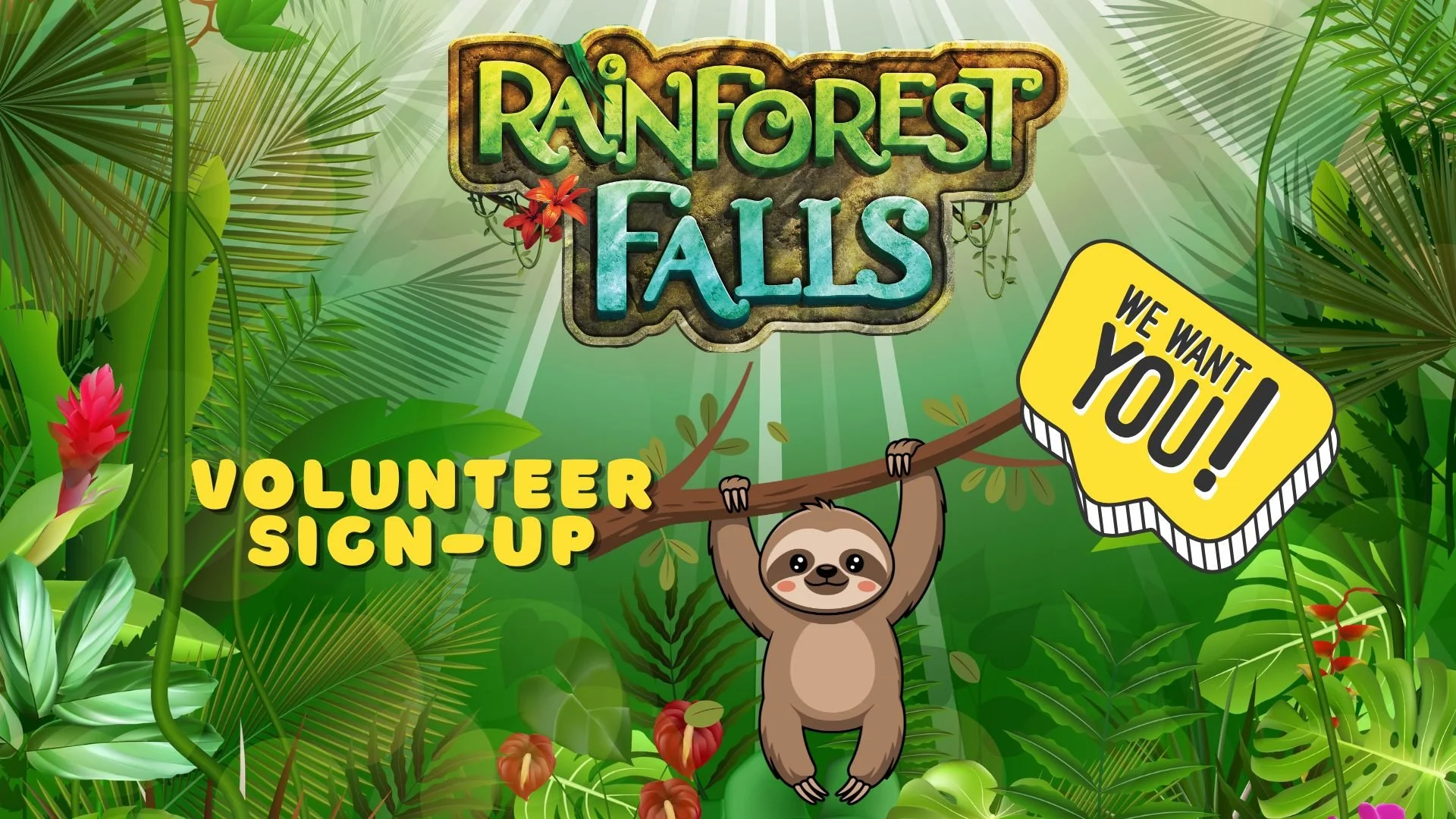 Rainforest Falls VBS VOLUNTEER Sign-Up