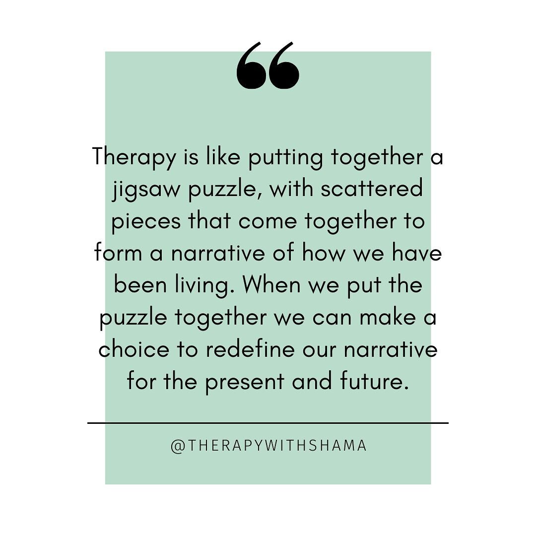 What is the theme of your jigsaw puzzle?

I posted this just about a year ago, one of my first IG posts on this account. Therapy is like a jigsaw puzzle. As we deepen our work, we start to notice themes that emerge in our narrative. The themes can be