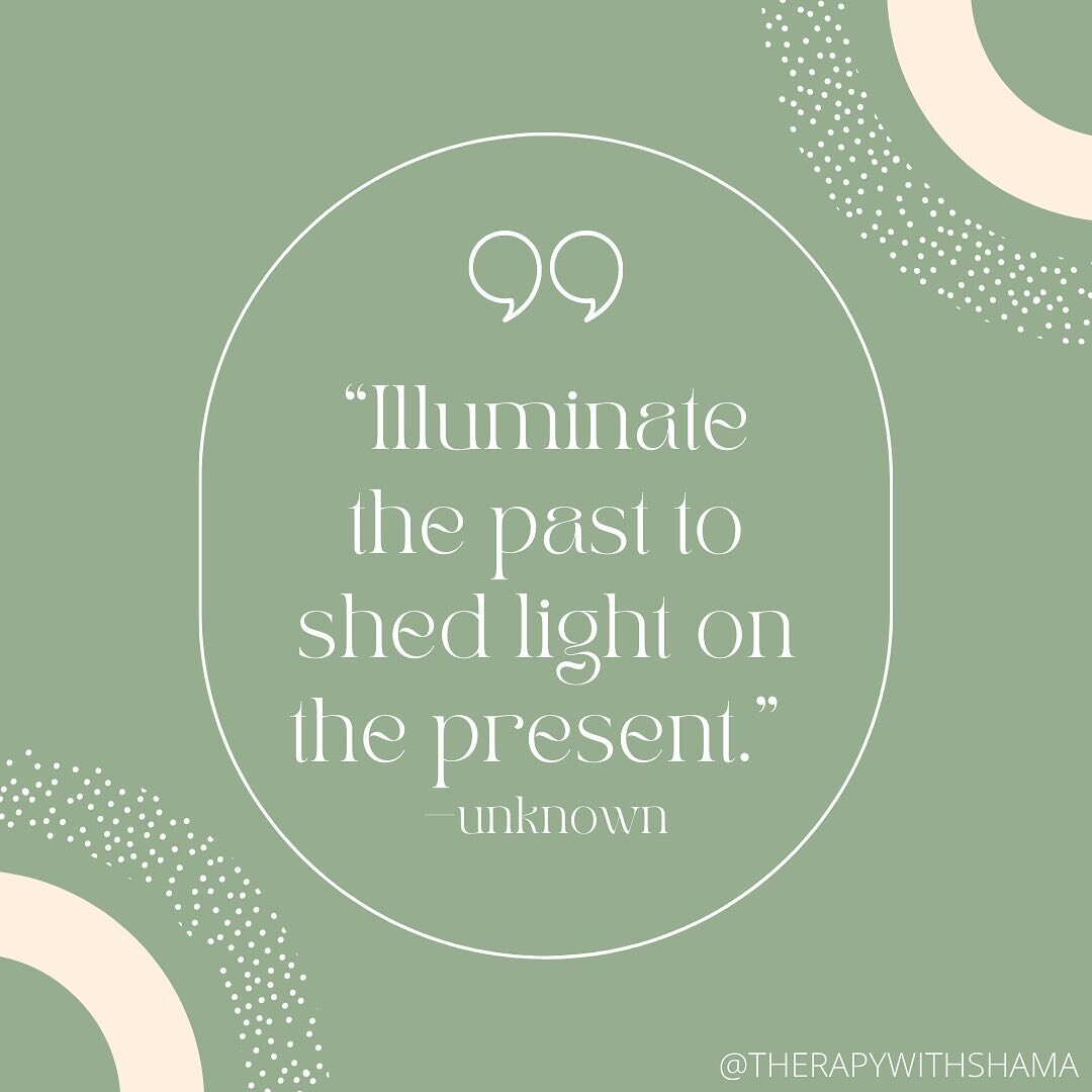 As difficult and tedious as it may be to explore your past with family, friends, and various events, it can really offer you more pieces of the puzzle so you can understand how you function in the present. 

It can also be a way of not letting the pa