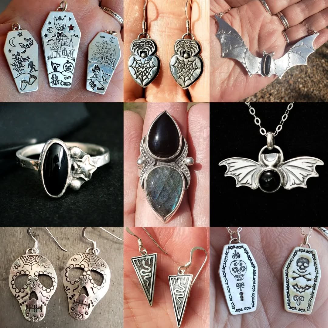 I had a lovely customer this weekend compliment the "Dark Whimsy" of my jewelry designs.
I felt seen. π€π¦ππΈπ·π€
π
#silverrockitjewelry #goth #gothic #black #π€ #punk #witch #witchyjewelry #gothjewelry #darkjewelry #halloween #instagoth