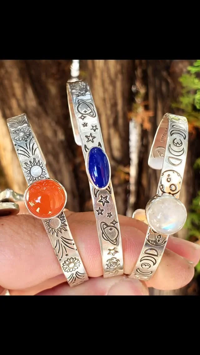 A few new stone cuffs ready for this weekend @downtowngrowers on Saturday. See you there!
π