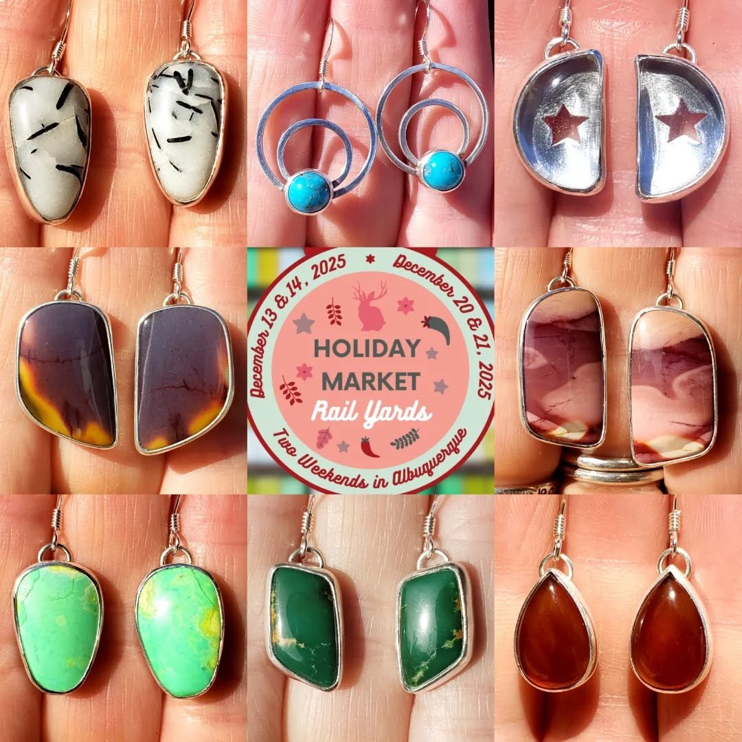Today is my last day @railyardsmarket.abq Holiday Market 2026! It's going to be another gorgeous day and a perfect time to grab all you local goodies from some of the best makers in NM. See you there! 10a-4p
🚀
#silverrockitjewelry #handmadeart #newm
