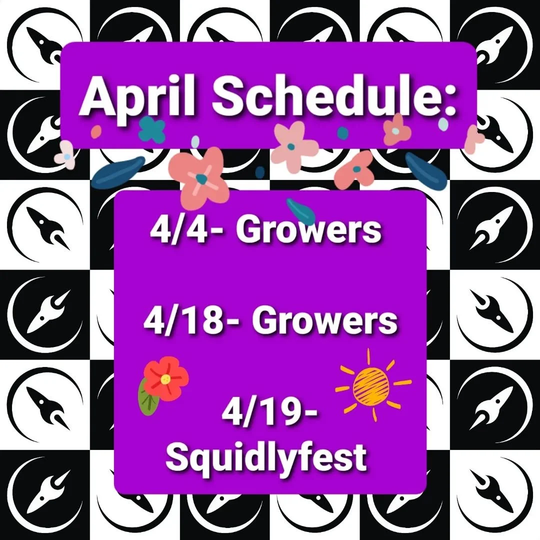 The 2026 market season starts this weekend! Join us for the opening day of @downtowngrowers on Saturday 8a-12p. 
The spring Squidlyfest will be on Sunday, April 19 @squidly.store so shop local and support the tremendous talent of Albuquerque this sea
