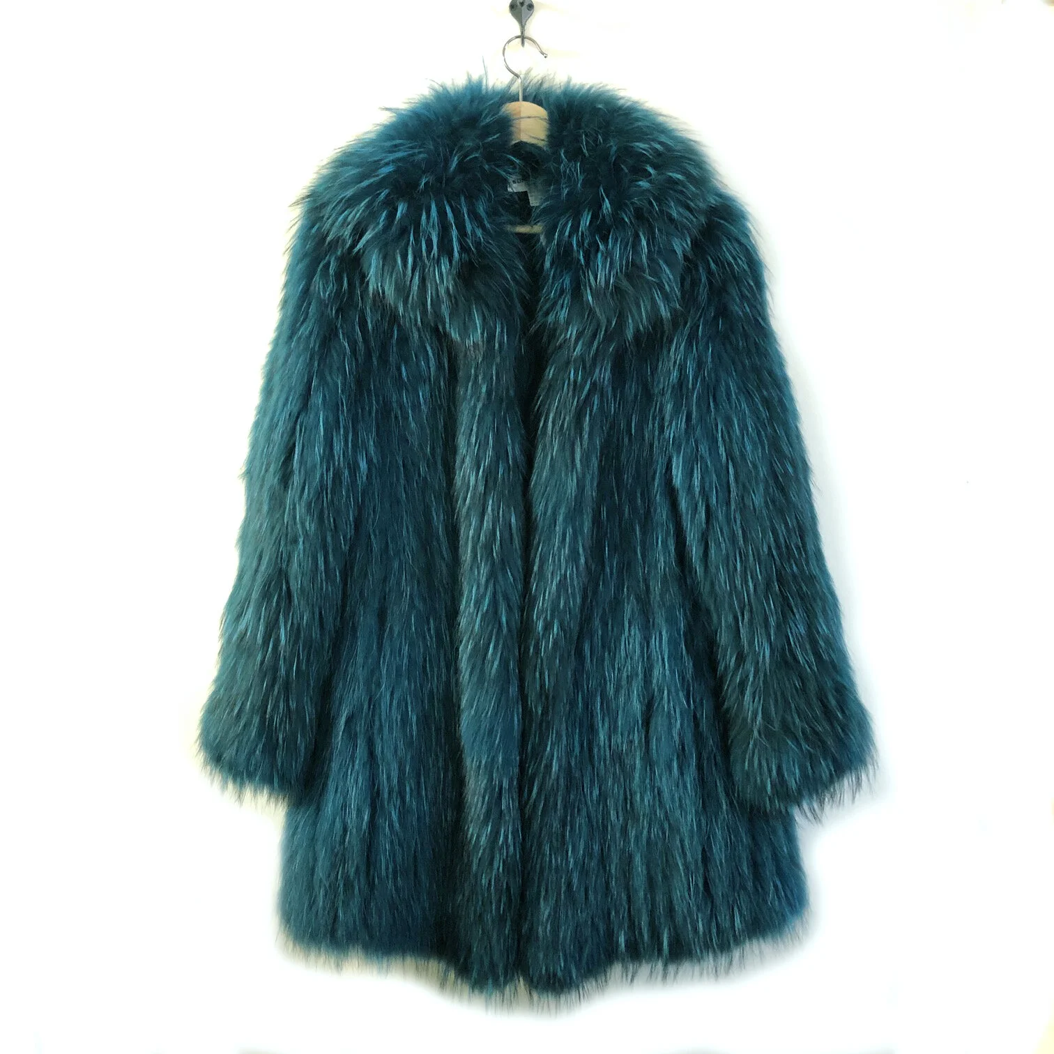 Vintage Sonia Rykiel Teal Fur Coat
