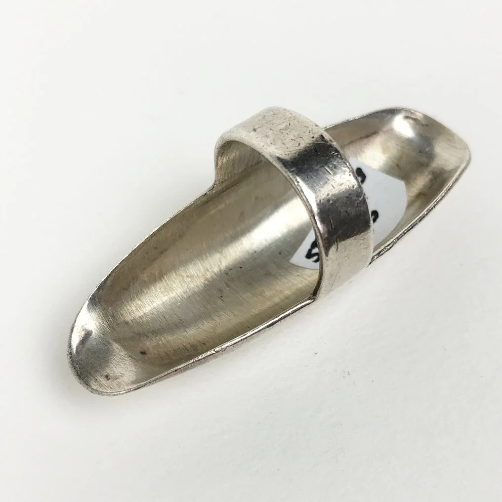 Vintage Sterling Silver Knuckle Shield Ring — Sleeper