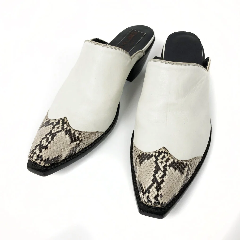 mules snakeskin