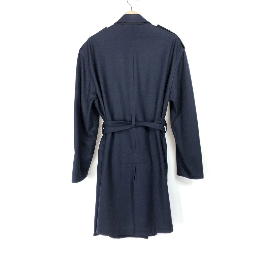 Vintage Yohji Yamamoto Oversized Navy Wool Trench — Sleeper