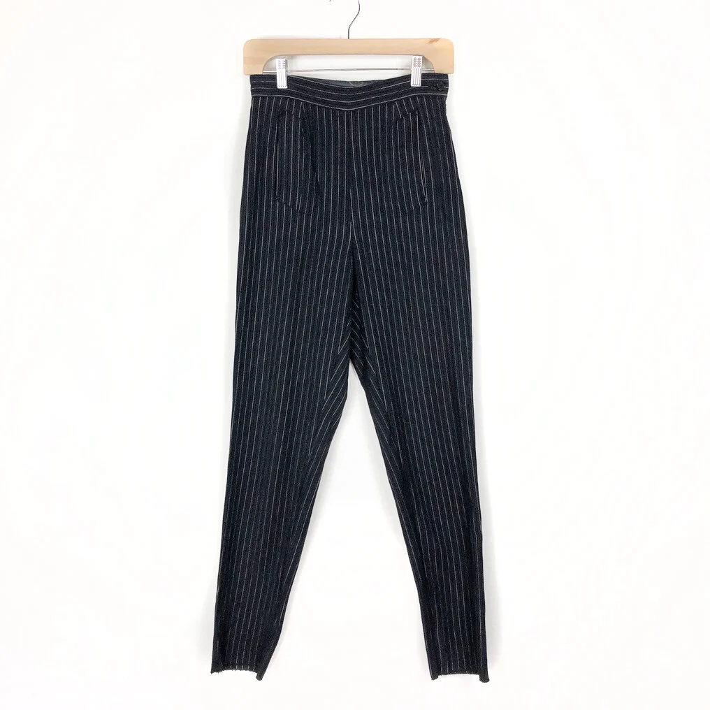 Vintage Jean Paul Gaultier Pinstripe High Waisted Trousers