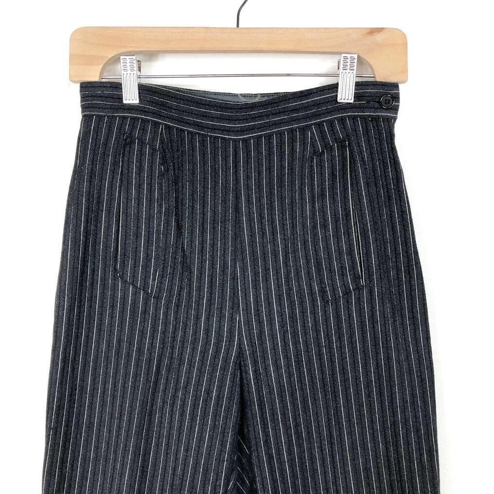 Vintage Jean Paul Gaultier Pinstripe High Waisted Trousers — Sleeper display picture 1
