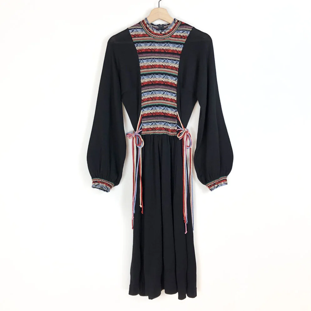 Vintage Roncelli Bishop Sleeve Knit Dress 