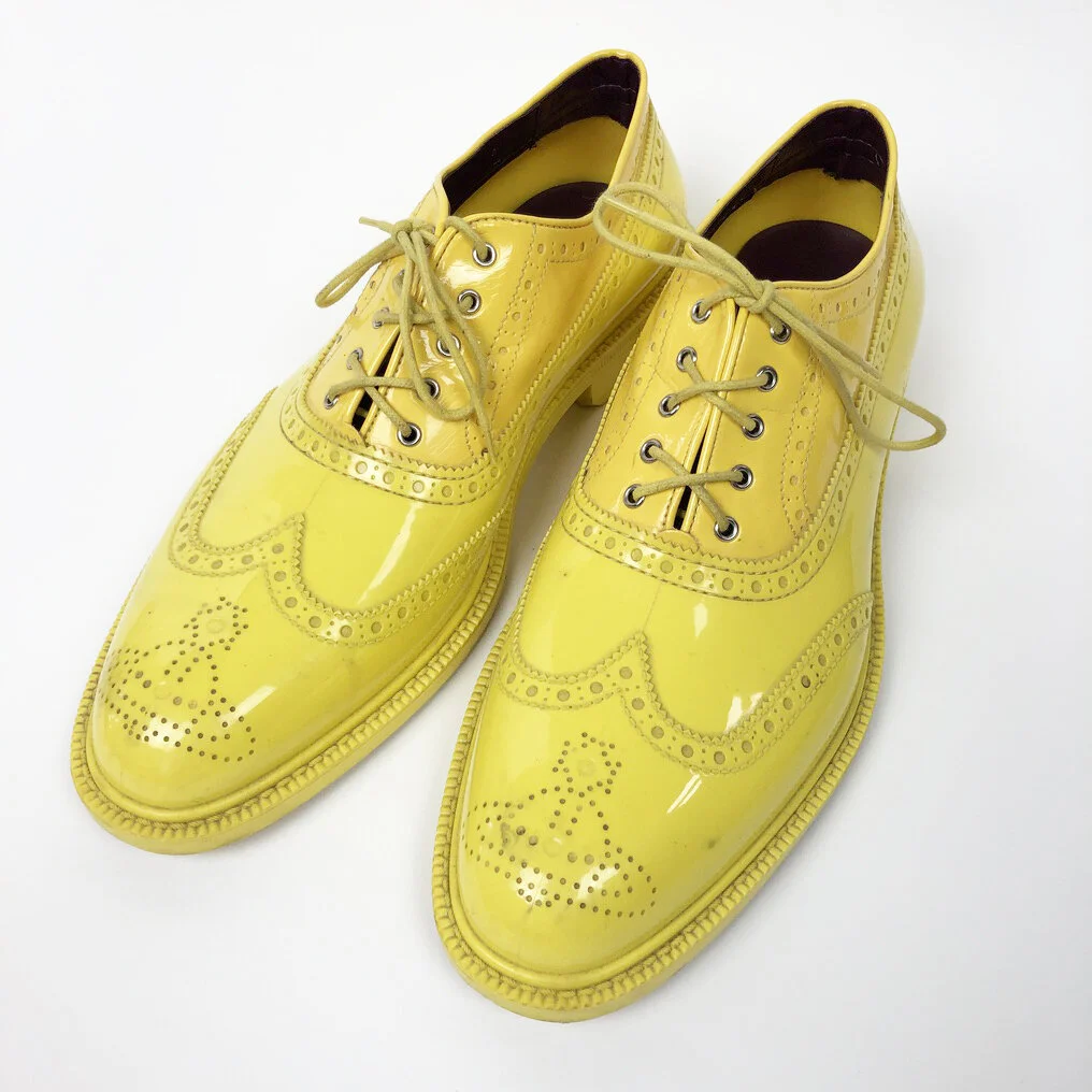 Vivienne Westwood Yellow Rubber Wingtip Brogues — Sleeper display picture 1