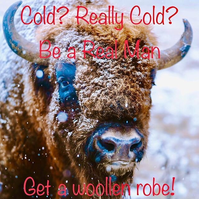 Winter&rsquo;s approaching but your favourite man has a 20 year old terry toweling dressing robe and cold feet. A beautiful wool robe will warm his heart and thaw his stresses away. Robeology.com #mensrobes #themanthathaseverything #winterinaustralia