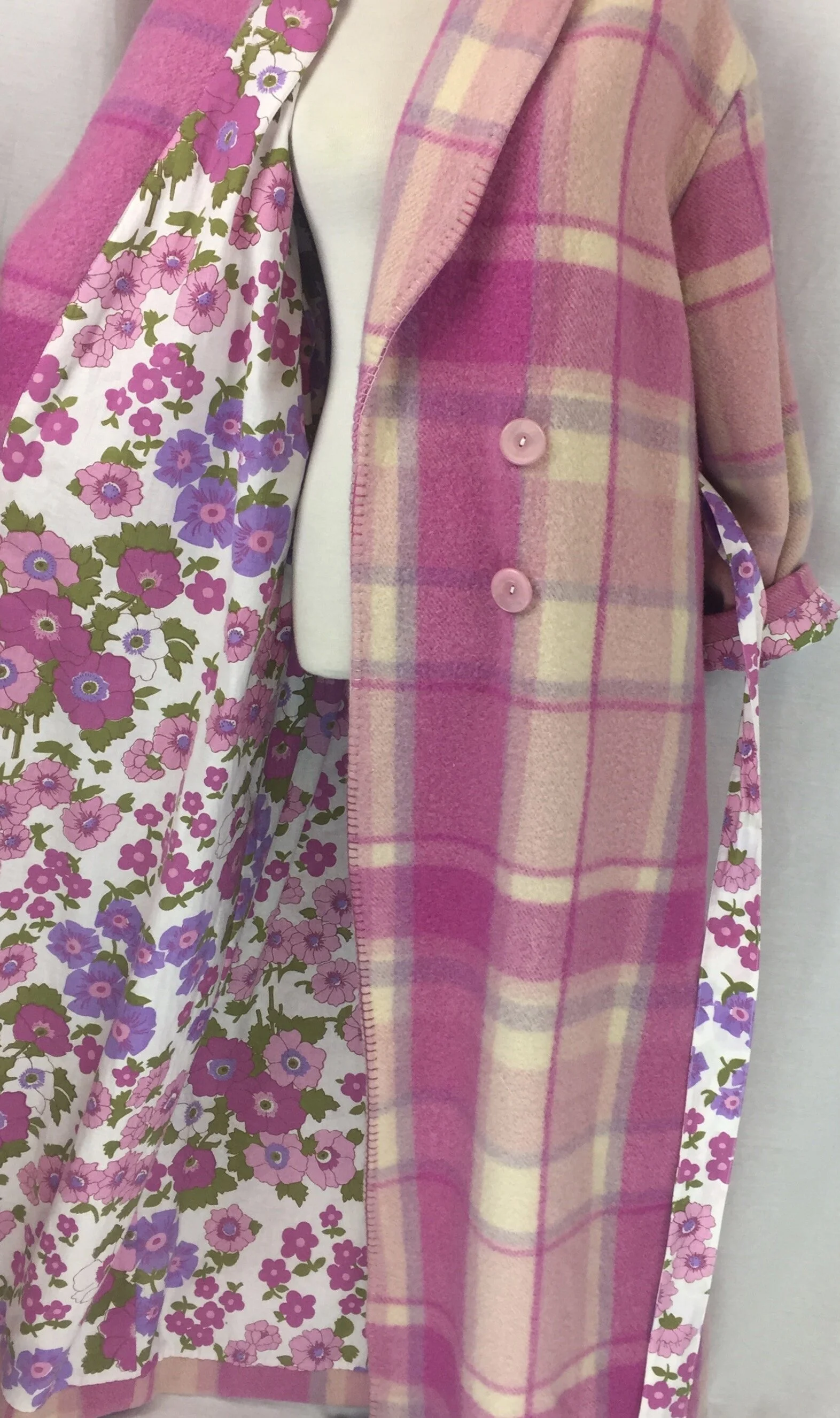 Pink and flowers dressing gown