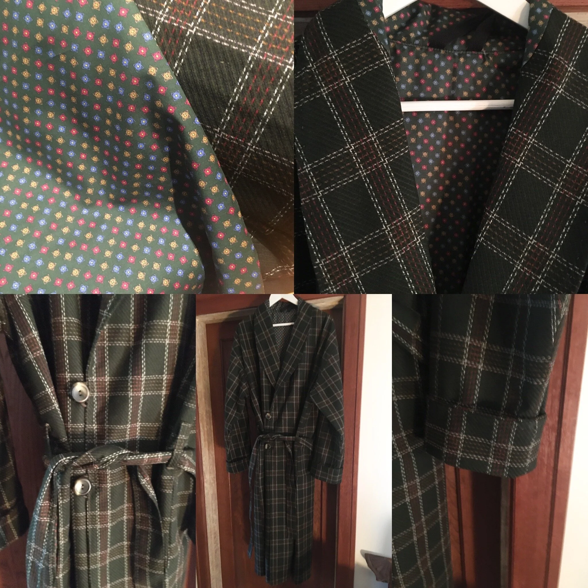 Mens vintage wool robe