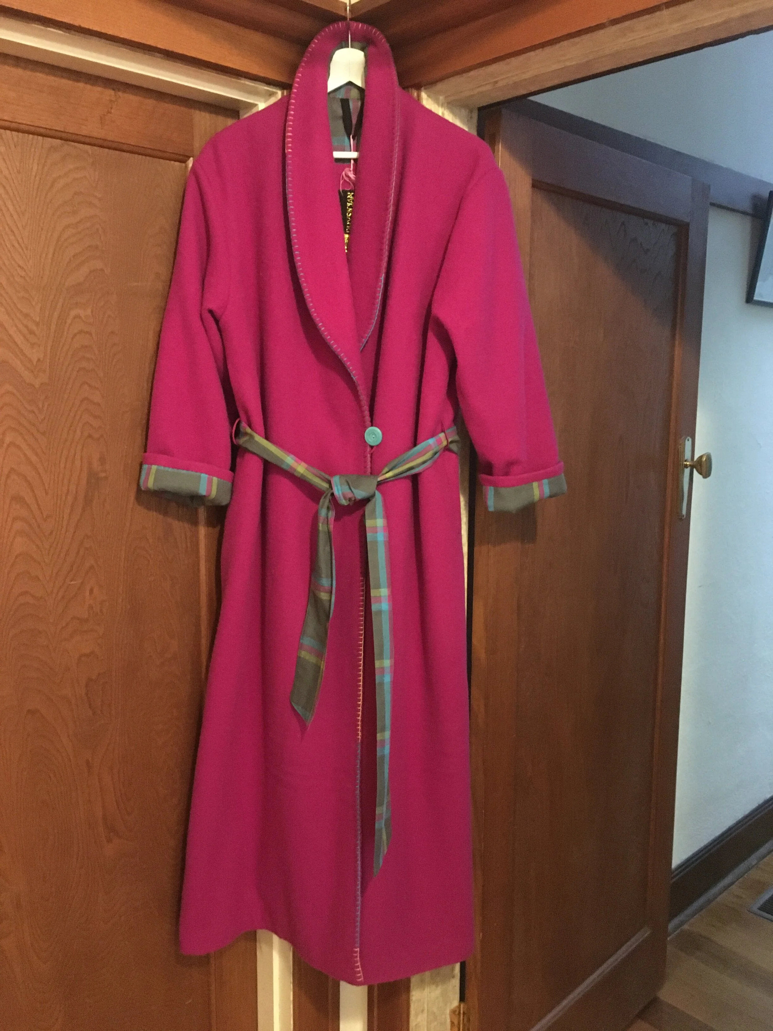 Womens red spring dressing robe