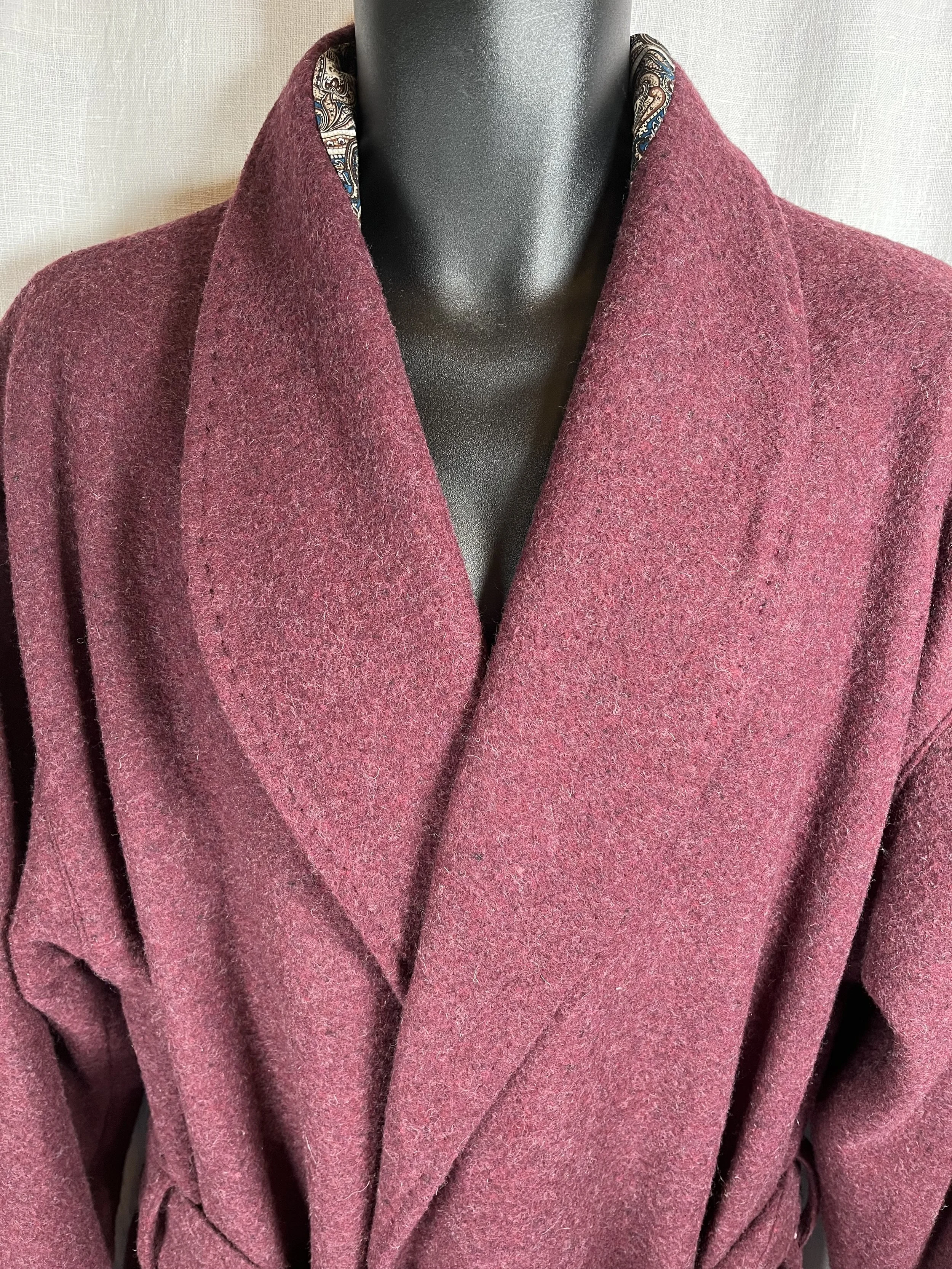 Mens Maroon 100% boiled wool, fully lined -  Small, Med, Large, XLarge